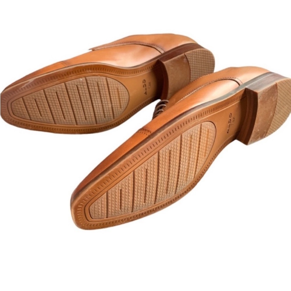 Aldo Men's Brown Leather Dress Shoes - Picture 3 of 7